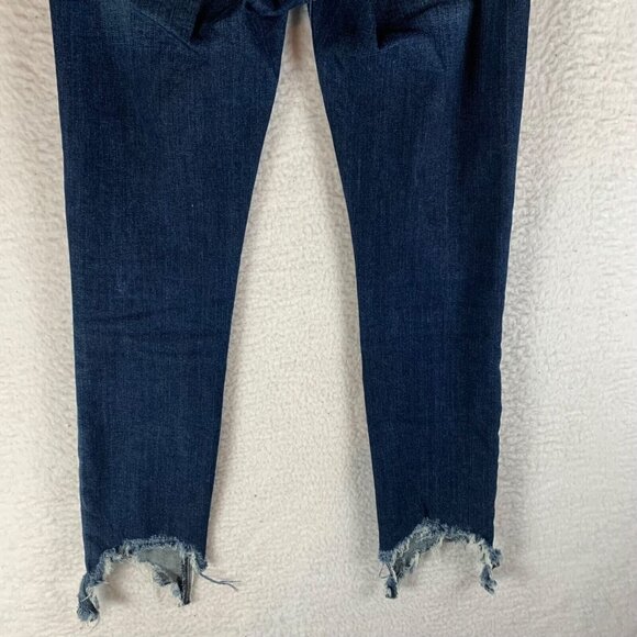 Hudson Women's Colette Mid-rise Skinny Crop Jeans Raw Hem Medium Wash Sz 24 9556 - Picture 9 of 14